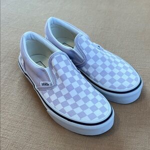 Vans Classic White Checkered Slip-Ons